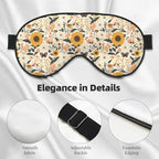 Eye Sleep Mask for Women Men - Adjustable Buckle Flower Sunflower Butterfly Print Travel Eye Masks for Sleep Mask Blackout, Comfy Sleeping Blindfolds for Women Men, Funny Blindfolds for Party Games