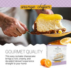 Gourmet Cheesecake Mix, No Bake Cheesecake Cake Mix, Orange Chiffon Cheesecake by Southern Living, Rich, Creamy, Moist and Fluffy Whipped Topping