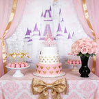 1 Pack Acrylic Glitter Princess Castle Cake Topper Pink Happy Birthday Cake Decoration for Girls' Princess Birthday Parties & Baby Showers