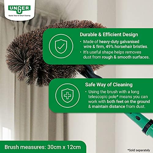 UNGER WALB0 StarDuster Wall Cleaning Brush, Brown