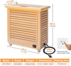 Far-Infrared Sauna Heater 110V 2KW Plug-in(20Amp) for 35-140 cu.ft Home Hotel Dry Sauna, High Heating Efficiency, Stone-Free, Hemlock Wood, Touch+WiFi, Max 165 °F Adjustable (2000W)