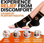 Treat My Feet Compression Ankle Brace with Silicone Ankle Support and Copper - Plantar Fasciitis Brace for Foot Pain & Achilles Tendonitis Relief - Ankle Brace for Women & Men - Large Size