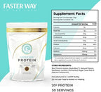 Faster Way - Protein Powder - Hydrolyzed Grass Fed Beef - 20g of Protein Per Serving - Muscle Growth & Recovery - 9 Essential Amino Acids - Sugar, Gluten & Dairy Free - Non-GMO -Chocolate -30 Servings