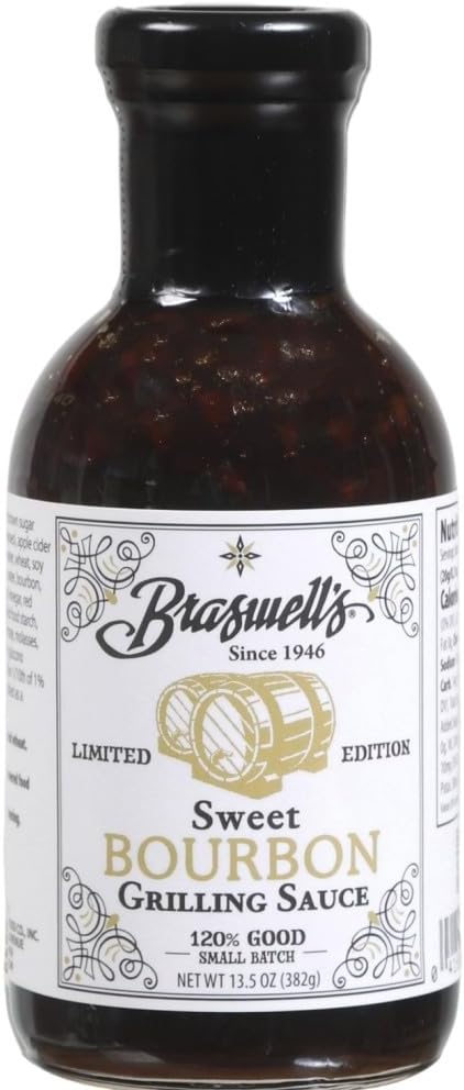 Braswell’s Sweet Bourbon Grilling Sauce – Small-Batch, Renowned Specialty, Made in USA, Since 1946 (13.5oz)