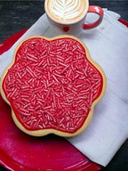 Sweet Eva’s SHIMMER PEARLIZED RED SPRINKLES- Jimmies, Cupcakes,Cookies,Cakes Decorating, Topper, Bulk Candy,Dairy Free, Nut Free, Gluten Free, Soy Free, Vegan, Egg Free, Kosher, Large, 1.5 Pound
