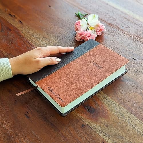 Personalized Message Bible | The Message Translation | Custom Engraved Name | Deluxe Gift Bible | Contemporary Language Christian Gift