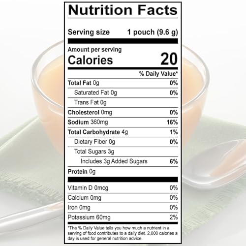 SAVORY CHOICE Reduced Sodium Vegetable Broth Concentrate, 30 Packets (9.6g) - Gluten-Free, Diary-Free, Vegan, Vegetarian Broth Concentrate
