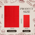 Qilery 100 Pcs Linen Feel Disposable Dinner Napkins Decorative Paper Napkin 17"x12" Paper Soft Hand Towel Absorbent Disposable Guest Towel for Kitchen Wedding Party(Red)