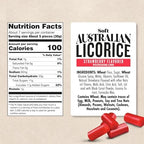Darrell Lea Soft Australian Licorice, Non-GMO, No Palm Oil, Plant Based, No High Fructose Corn Syrup, Soft & Chewy Licorice Candy, Made in Australia (Strawberry, 7 Ounce (Pack of 1))