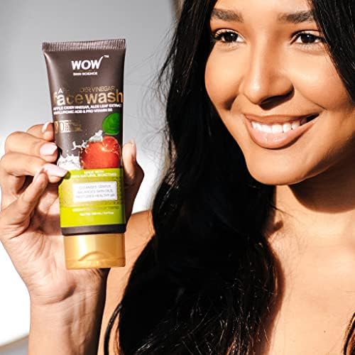 WOW Skin Science Apple Cider Vinegar Face Wash Gel - Deep Pore Cleansing For Smooth Skin,Helps Remove Blackheads- Daily Cleaner & Moisturizer For Men,Women & Teens - 100ml,Clear