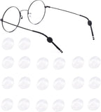 OPUGIT Silicone Eyeglasses Temple Grips, Mini Round Eyewear Retainer, Anti-Slip Glasses Retainer, Frame Grips for Spectacle, Sunglasses, Glasses, Eyewear, 10 Pairs, Clear