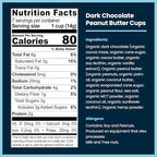 Chocxo Dark Chocolate Peanut Butter Cups - Lower Sugar, Organic, NonGMO, Keto, Gluten Free, Kosher. No Artificial Sweeteners/Sugar Alcohols, 3.45 oz (Pack of 6)