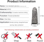 20 PCS Finger Cots Cut Resistant Protector,Cut Resistant Finger Protectors for Kitchen,Work,Anti-Slip,Reusable(Grey)