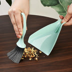 Mini Desktop Cleaning Brush & Dustpan Set: Keyboard, Drawer Gap Cleaning Tool for Desk, Table, Counter, Shelf Small Broom Kit (Light Blue)