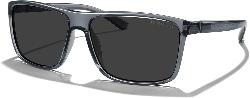 MERRY'S Rectangular Polarized Sports Sunglasses for Men Women Cycling Driving Fishing UV400 Protection S8225