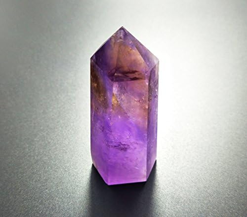 Amethyst Healing Crystal Wand Pointed & Faceted Prism Bar for Reiki Chakra Meditation Therapy Deco, Small gemstomes are Gifts (Colors May Vary Due Natural Properties)