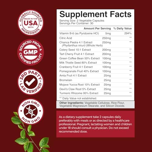 Green Coffee Bean Extract for Uric Acid Cleanse & Detox - Green Coffee Beans with Turmeric, Tart Cherry & Celery Seed for Adults - Daily Uric Acid Flush for Joints Support & Kidney Cleanser – 60 Ct