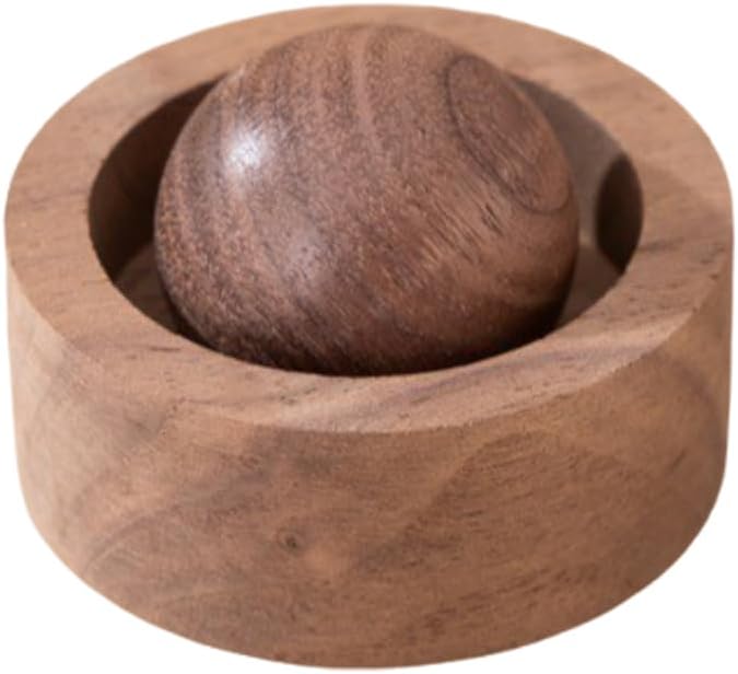 Wooden Essential Oil Diffuser - Round Ball Aromatherapy Diffuser, Walnut and Beech, for Office, Car, Yoga Hall (Walnut)
