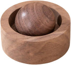 Wooden Essential Oil Diffuser - Round Ball Aromatherapy Diffuser, Walnut and Beech, for Office, Car, Yoga Hall (Walnut)
