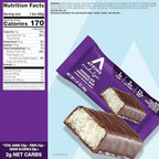 Atkins Endulge Chocolate Coconut Flavored Snack Bar, 1g Sugar, 12g Fiber, Low Sugar Snack, High Fiber Bars, Keto Friendly Treat, 16 Count