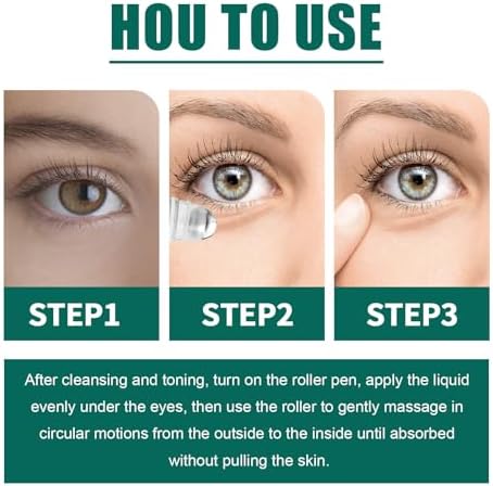 Vision Enhance Massage Roller 8ml - Reduce Dryness & Fatigue, Improve & Health, 3pcs Pack for Effective Eye Care & Nearsightedness Prevention