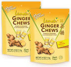 Prince of Peace Ginger Chews With Lemon, 4 oz. Candied Ginger Lemon Candy - 2 Pack