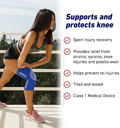 Neo-G Compression Knee Sleeve with Silicone Patella Cushion and Spiral Stays for Basketball, Hiking, Crossfit, Workout Knee sleeves, Running - Sports Knee Compression Sleeve - Airflow Plus – S
