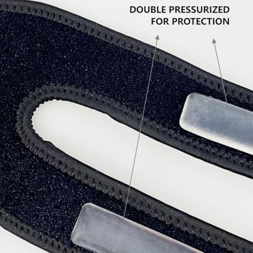 Patella Knee Brace for Women & Men, Patellar Tendon Support Strap for Running, Basketball, Tennis, Gym, Relief for Meniscus Tear, Arthritis, Injury Recovery (2, Black)