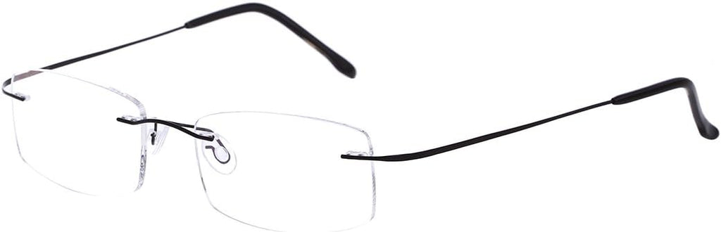 Titanium Frame Rimless Reading Glasses in 24 Strengths and 5 Colors
