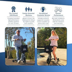 KneeRover Walk Assist - Mobility Freedom Walking Bike for Chronic Joint Pain, Seated Mobility Scooter Walker Crutch Alternative for Foot, Ankle, Knee, Leg, and Hip Injury Recovery (Silver)