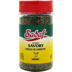 Sadaf Savory Leaves - Dried Savory Leaves for Cooking and Food Seasoning - Aromatic and Flavorful Herb - Savory Seasoning - Kosher & Vegetarian - 2 oz Pet Bottle Shaker Top