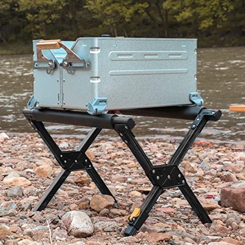 Naroote Folding Cooler Stand Frame, Camping Cooler Stand Aluminum Alloy Adjustable Outdoor Cooler Stand for Camping, BBQ, Fishing, Luggage Stand for Guest Room Foldable