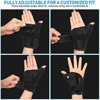 Thumb Brace - Carpal Tunnel Wrist Brace Relief and Tendinitis Arthritis Sprained, Thumb Spica Splint Wrist Support to Night Sleep, Treat Trigger Splint Sprain Relieve Pain - Stabilizer Fit Left and Right Hands
