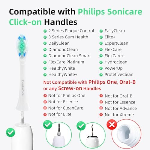 Gum Care Replacement Heads for Philips Sonicare, Electric Toothbrush Replacement Heads for Adults, Soft Bristles, White 10 Pack