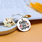 Coffee Keychain Coffee Lover Gifts for Women Men Accessories Coffees Gifts for Lovers Women Barista Gift Funny Coworker Gift Cute Accessories Halloween Christmas Keychain Ideas