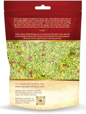 Green Mukhwas 14 Oz - Indian Mouth Freshener Candy | Resealable Bag | by Spicy World