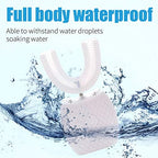 Automatic Toothbrush for Adults Ultrasonic Toothbrush with Soft Bristles Rechargeable Portable 30'' Automatic Timer Wireless Charging Washable Dual-Use for Travel Home (White)