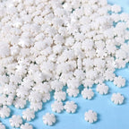 White Sprinkles for Cake Decorating 3.52 Ounce, White Snowflake Sprinkles Perfect for Cupcake Toppers Wedding Party Valentines Halloween Christmas Supplies