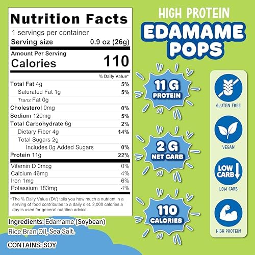 Crunchy roasted Edamame Beans snack (10 Pack sea salt) high Protein snack dry roasted edamame. Healthy keto snacks for adults & kids low carb vegan protein snacks vegan gluten free. Japanese food