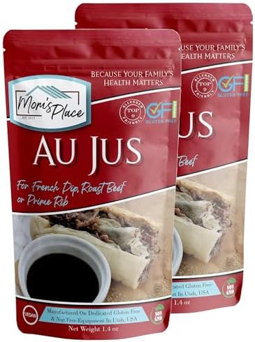 Mom’s Place Gluten-Free & Dairy Free Au Jus Mix (2-Pack), Vegan, Nut Free & Soy Free, 32 servings, 2.8 oz.