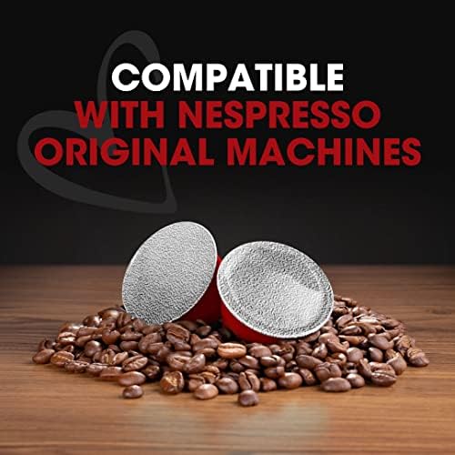 Italian Coffee for Espresso Lovers capsules compatible with Nespresso Original machines (100 Crema regular pods, 100 Count (Pack of 1))