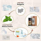 Melissa Essential Oil AKARZ Natural Organic Pure Premium Therapeutic Melissa Oils for Skin Body Hair Care,Diffuser, Candle,Soap,Making, DIY,Massage Aroma 0.34 Fl Oz (10ml)