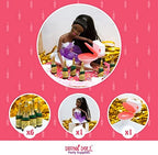 Drunk Doll Cake Topper | Funny Decoration Kit for Celebrating a Bachelorette Party or any Birthday 21 and Up (8 Piece Set)(Not Edible)(African American)