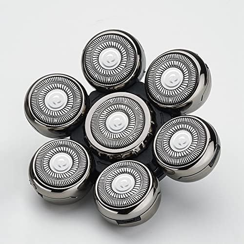 Replacement Cutter Head for Electric for Men Beard Trimmer Wet and Dry 7D Floating Heads Blade Silver