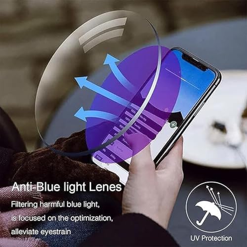 Reading Glasses,Eye Glasses,High Hardness Anti Blue Light Reading Glasses,2025 New Sapphire High Hardness Anti Blue Light Intelligent Reading Glasses (Silver,+250)
