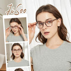 JiSoo Reading Glasses Women 2.5 Stylish Designer Readers 2.5, Womens Reading Glasses 2.5+ with Spring Hinge, Multicolor