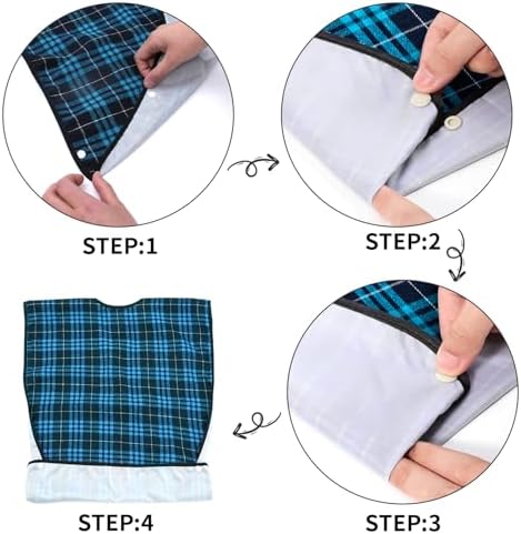 XKDOUS 2pcs Adult Bibs For Men Washable, Reusable Waterproof Large Bibs For Adult, Clothing Protector With Crumb Catcher,Bibs For Eating, Feeding Adult Bibs For Women Elderly Men Senior Citizens Gifts