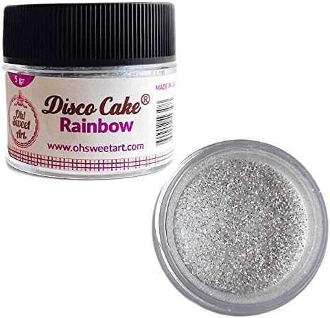 RAINBOW Disco Cake™ 5 GRAMS cakes, cupcakes, fondant, decorating, cake pops By Oh! Sweet Art