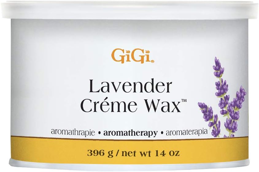 GiGi Lavender Crème Wax for Hair Removal & Waxing, Soft Wax for Sensitive Skin, Face & Body, 14 oz, 1 Pack
