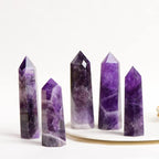 1PCS Dream Amethyst Natural Crystal Towers / 2.75-3.54" Healing Crystal Wand / 6 Faceted Chakra Reiki Meditation Therapy